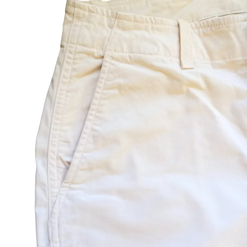 GAP Downtown Khaki Women's Pants - Size 10, Regenerative Cotton Beige Chinos